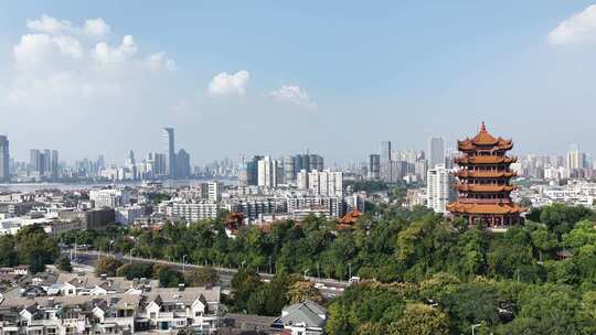 武汉黄鹤楼城市全景