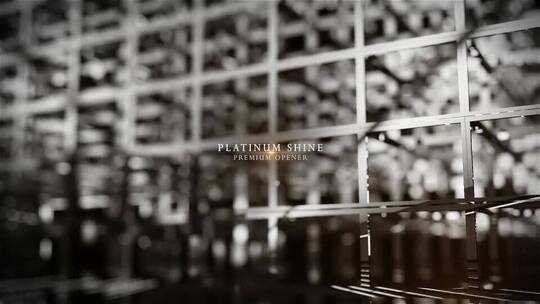 铂金闪耀光感时尚片头展示AE模板