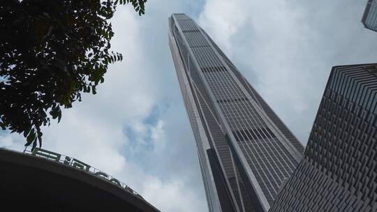 平安大厦延时视频深圳第一高楼仰拍