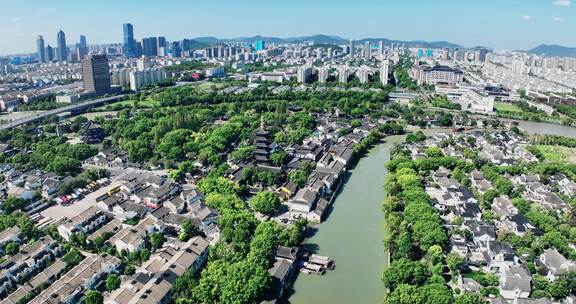 【正版素材】苏州寒山寺京杭运河0716