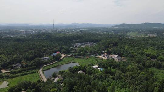 航拍山川丘陵农业种植