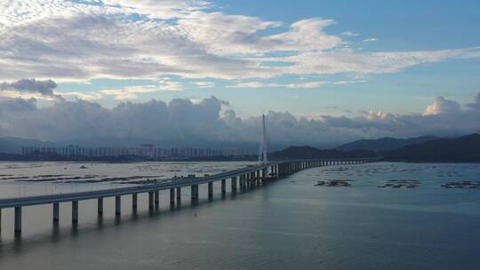 深圳湾大桥海平面航拍