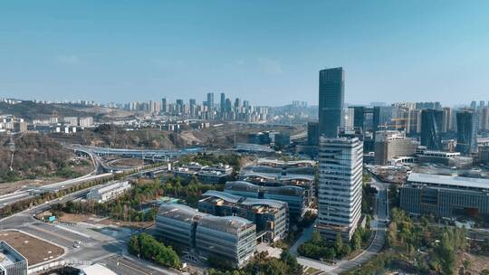 4K大气商务写字楼航拍视频