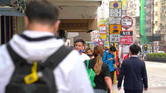 香港停车站人来人往日景视频4K