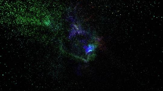 旋转银河光斑绿色粒子变大背景