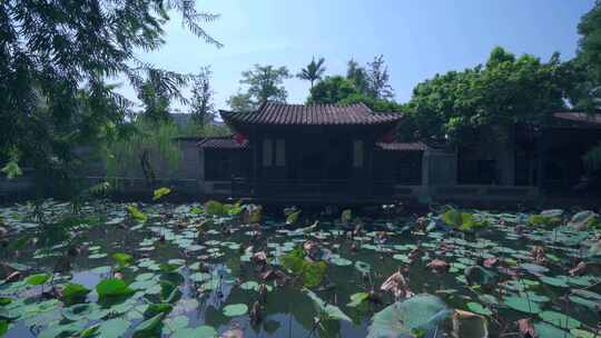 佛山顺德清晖园传统中式建筑与岭南园林水景