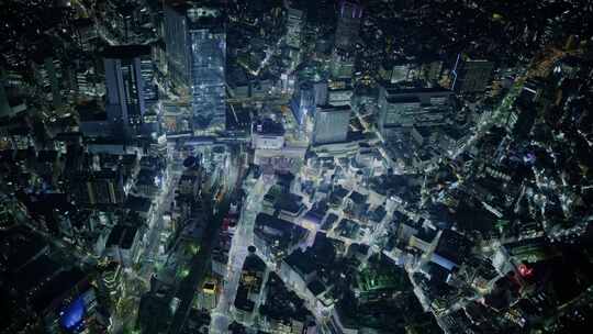 日本东京夜景航拍视频素材模板下载