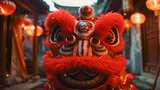 中国风舞狮子 太平乐民间非遗艺术南狮醒狮高清在线视频素材下载