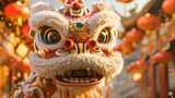 中国风舞狮子 太平乐民间非遗艺术南狮醒狮高清在线视频素材下载
