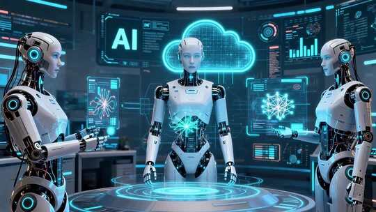 AI人工智能 大数据操模型 未来机器人