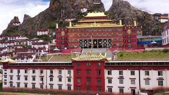 西藏 317 川藏北线 那曲市 孜珠寺 旅行视频素材模板下载