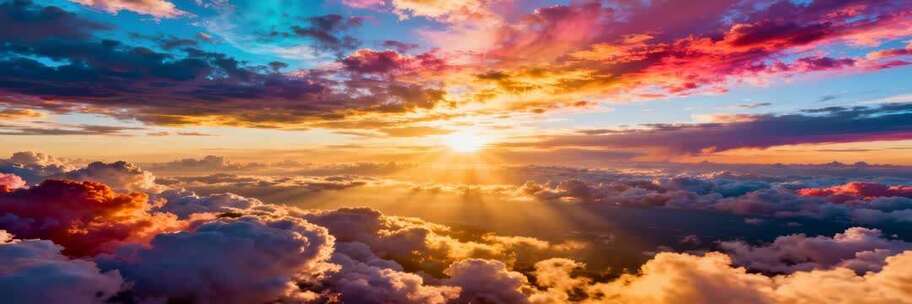 宽屏七彩祥云彩云天空美景合集