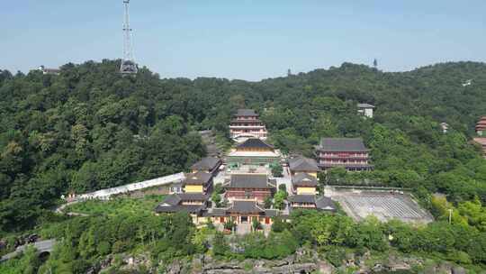 湖北鄂州市西山风景区古灵泉寺航拍