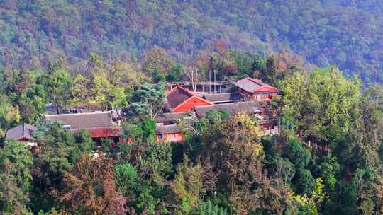 4k长沙岳麓山云麓宫秋景航拍