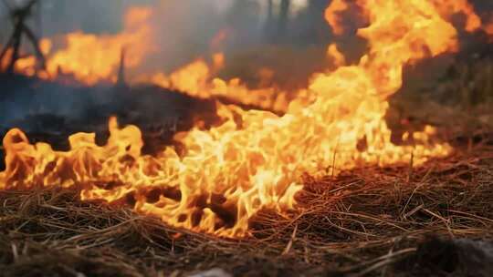 野外燃烧的火焰