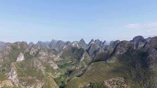 广西桂林喀斯特地貌桂林山水航拍