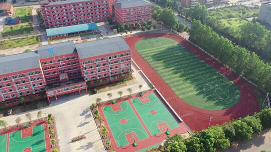 体育设施 大学体育场馆 学生校园操场视频素材模板下载