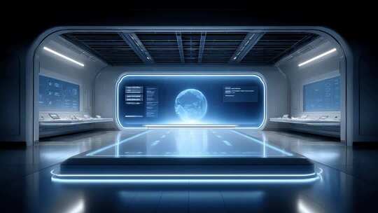 未来控制中心地球数据可视化呈现