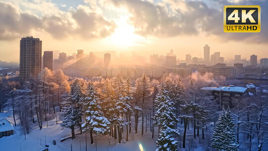 北京雪景故宫雪景大暴雪唯美雪景视频素材1