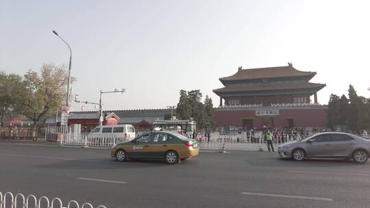北京长安街沿线4K实拍原素材视频素材模板下载