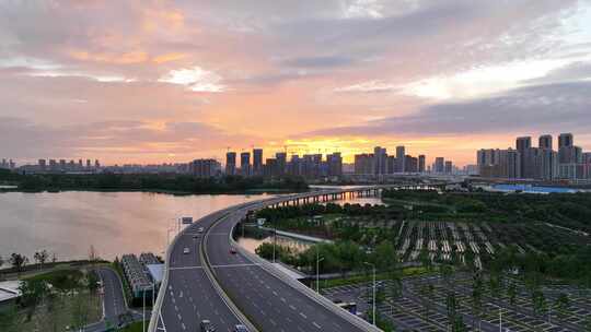 龙阳湖夜景视频素材模板下载