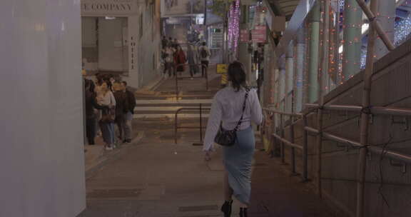 香港半山扶梯夜景