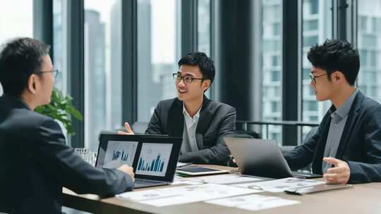 商务精英团队合作