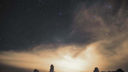 天文台上空真正的星落夜空