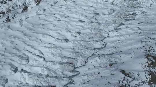 新疆喀什塔县慕士塔格冰川公园冰川近景航拍