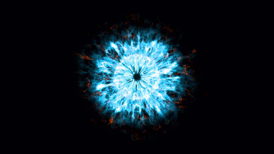 爆炸冲击波效果和透明背景上的发散波。烟雾