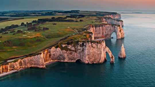 Etretat，诺曼底，海岸，海