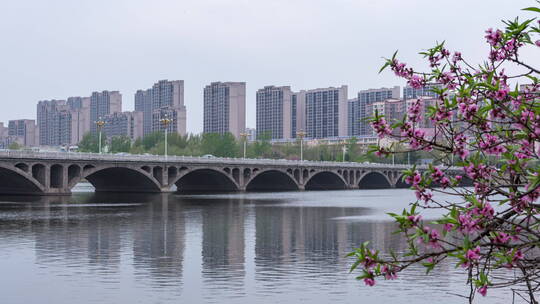 诸城 日转夜延时 四线城市  城市空镜头