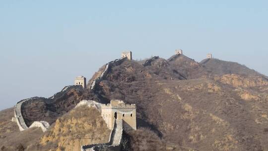 北京司马台明代长城航拍多角度建筑特写长城