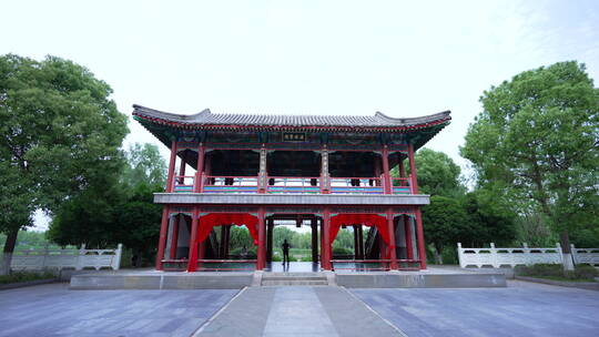 武汉硚口区园博园北京园风景视频素材模板下载