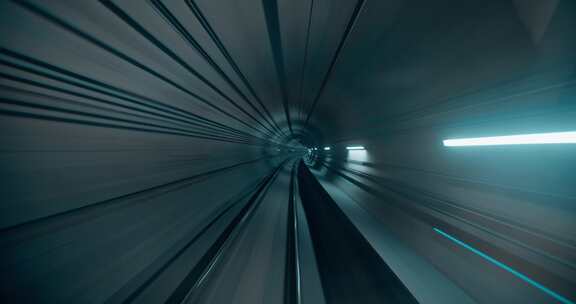 【8K】地铁隧道快速穿梭延时 转场