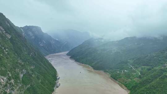 航拍长江三峡巫山段