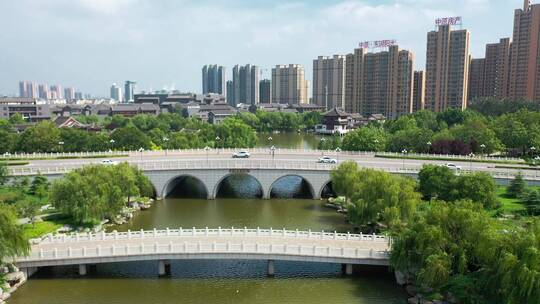枣庄东湖文化大桥视频素材模板下载
