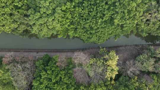 航拍福州城市内河河流 福州白马河