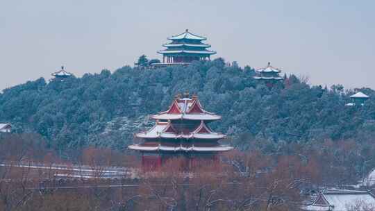 北京故宫角楼雪景