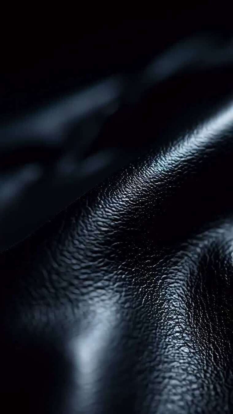 黑色皮革材质特写