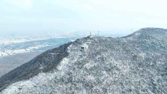 南京紫金山雪景视频素材模板下载