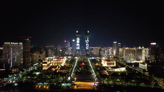 江西南昌城市风光地标建筑航拍