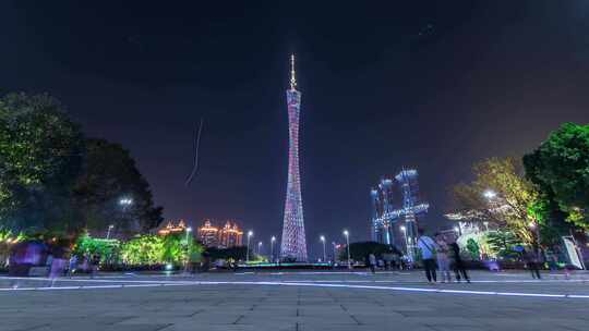 【视频】广州 珠江新城 双子塔夜景延时