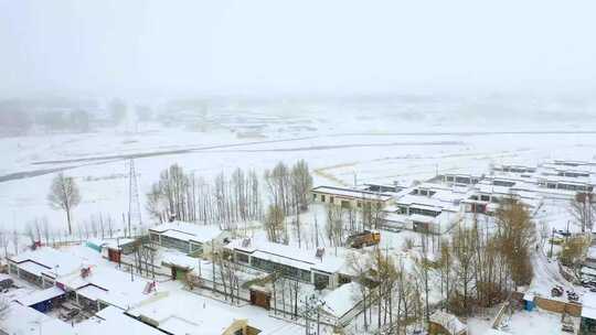 乡村雪景全景