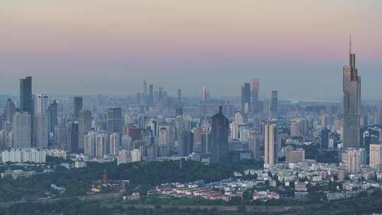 南京玄武区大景南京大景紫峰大厦航拍