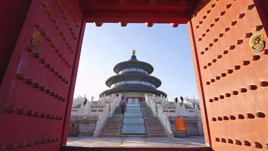 天坛 故宫 北京 中式建筑 皇家园林视频素材模板下载
