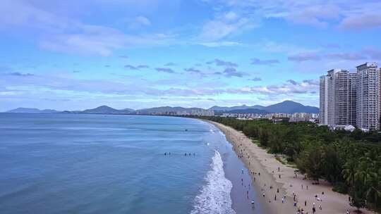 海南海岸海边海浪俯拍唯美大海美丽风景航拍