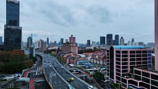 上海静安区空镜航拍集
