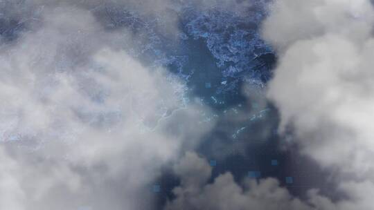 珠海市地图-云雾俯冲勾勒轮廓