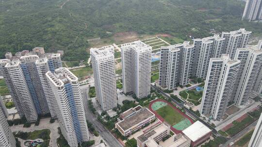 大型房地产住宅区航拍